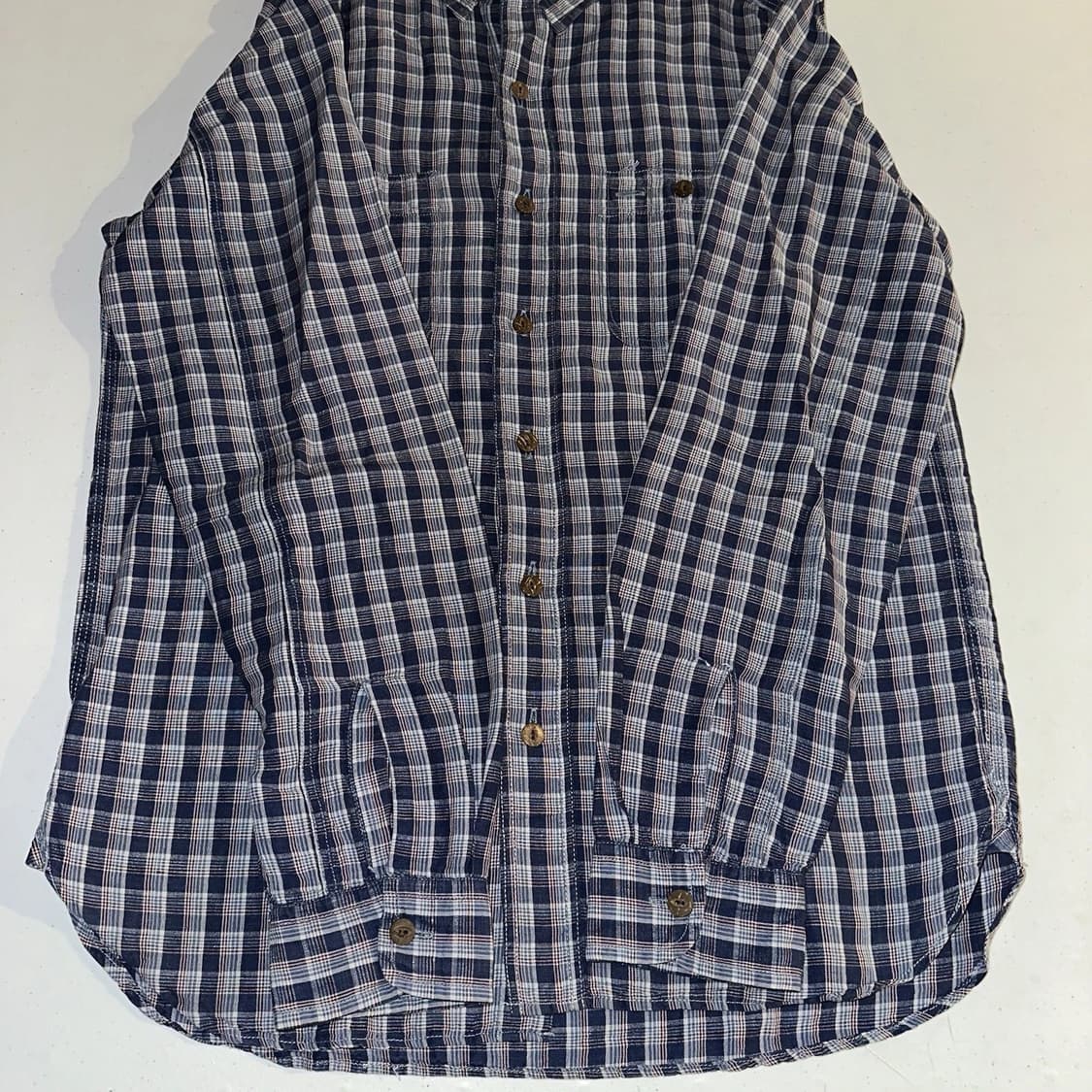 RRL 더블알엘 코튼 린넨 워크셔츠 블루 상품이미지7