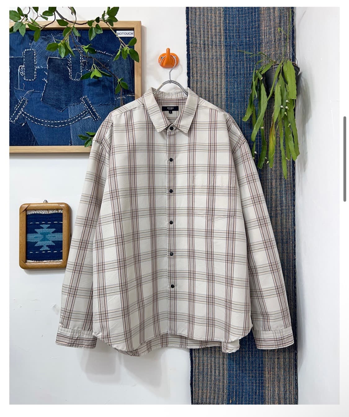 빔즈 하트 체크 셔츠 L 상품이미지1