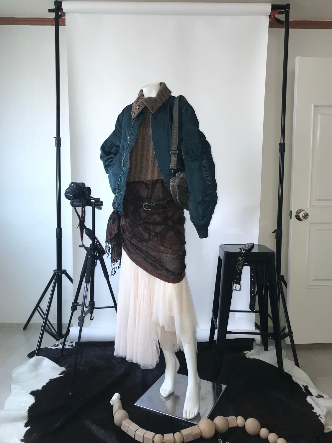 unbalance long sha skirt 상품이미지6