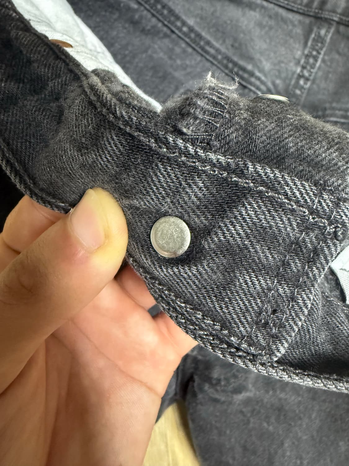 90s 미제 리바이스 501 흑청 데님팬츠 36x30 상품이미지4