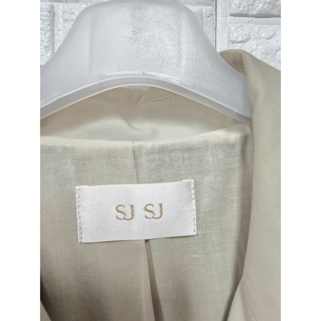 택포_ 한섬 SJSJ 베이지 트렌치 코트 M 상품이미지2