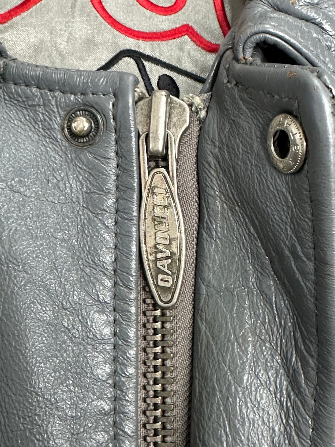 90s DAVOUCCI 레더 봄버 자켓 XXL 상품이미지5