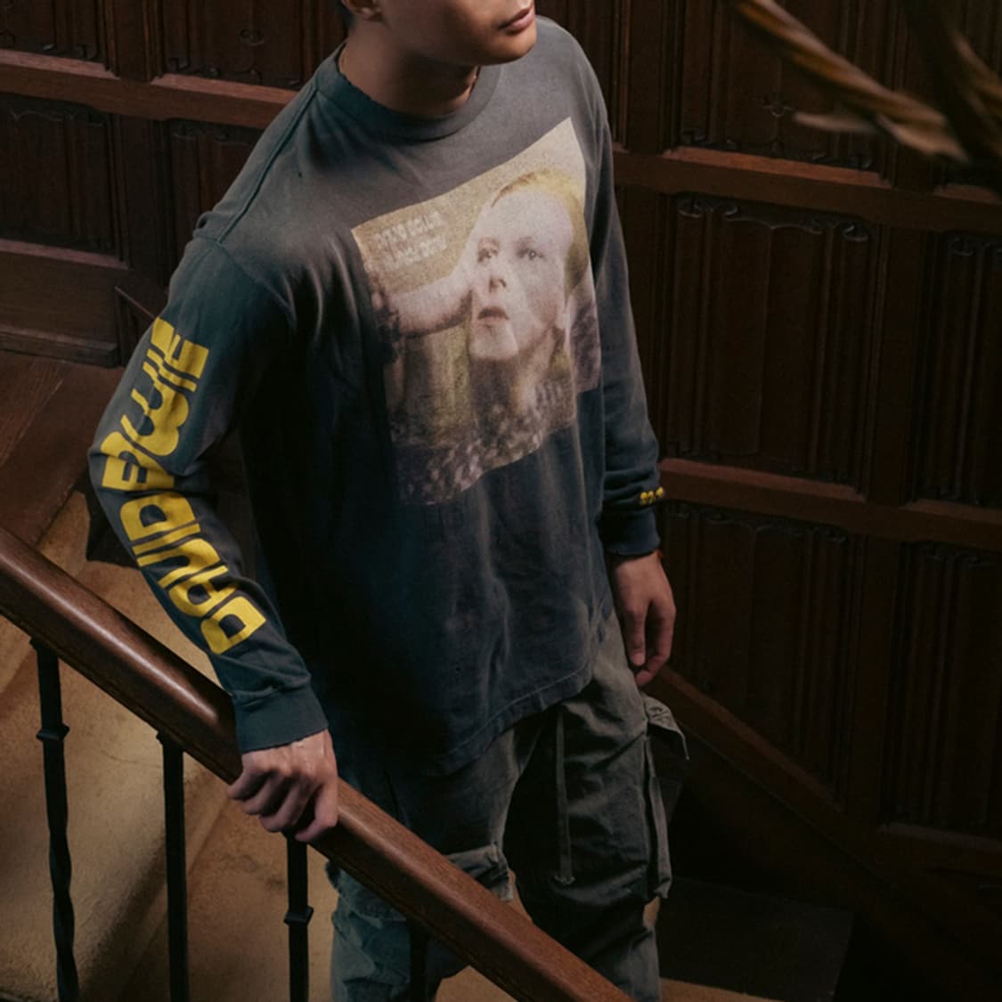 [XL] 세인트미카엘 x 데이비드보위 롱슬리브 블랙 새제품 상품이미지8