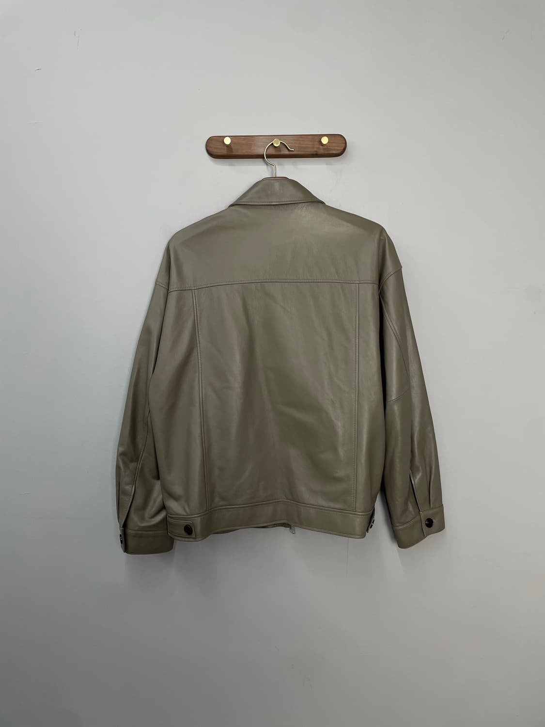 도프제임슨 카키그레이 투웨이 레더자켓 H1898 상품이미지4