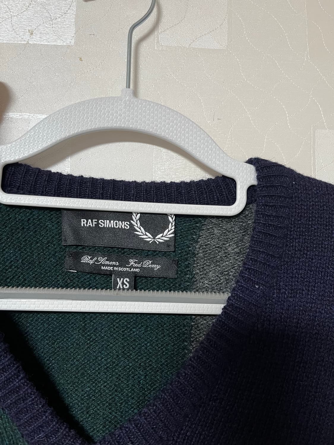 RAF SIMONS X FRED PERRY 배색 니트 XS 상품이미지3