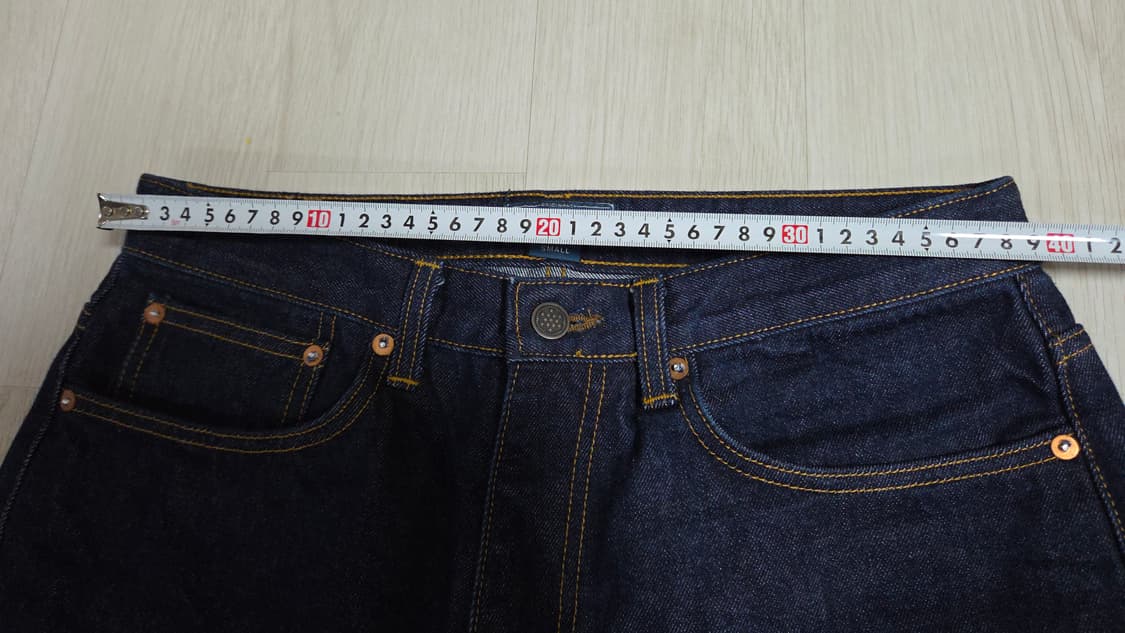 (착샷) 아웃스탠딩 셀비지 데님 청바지 와이드핏 상품이미지6