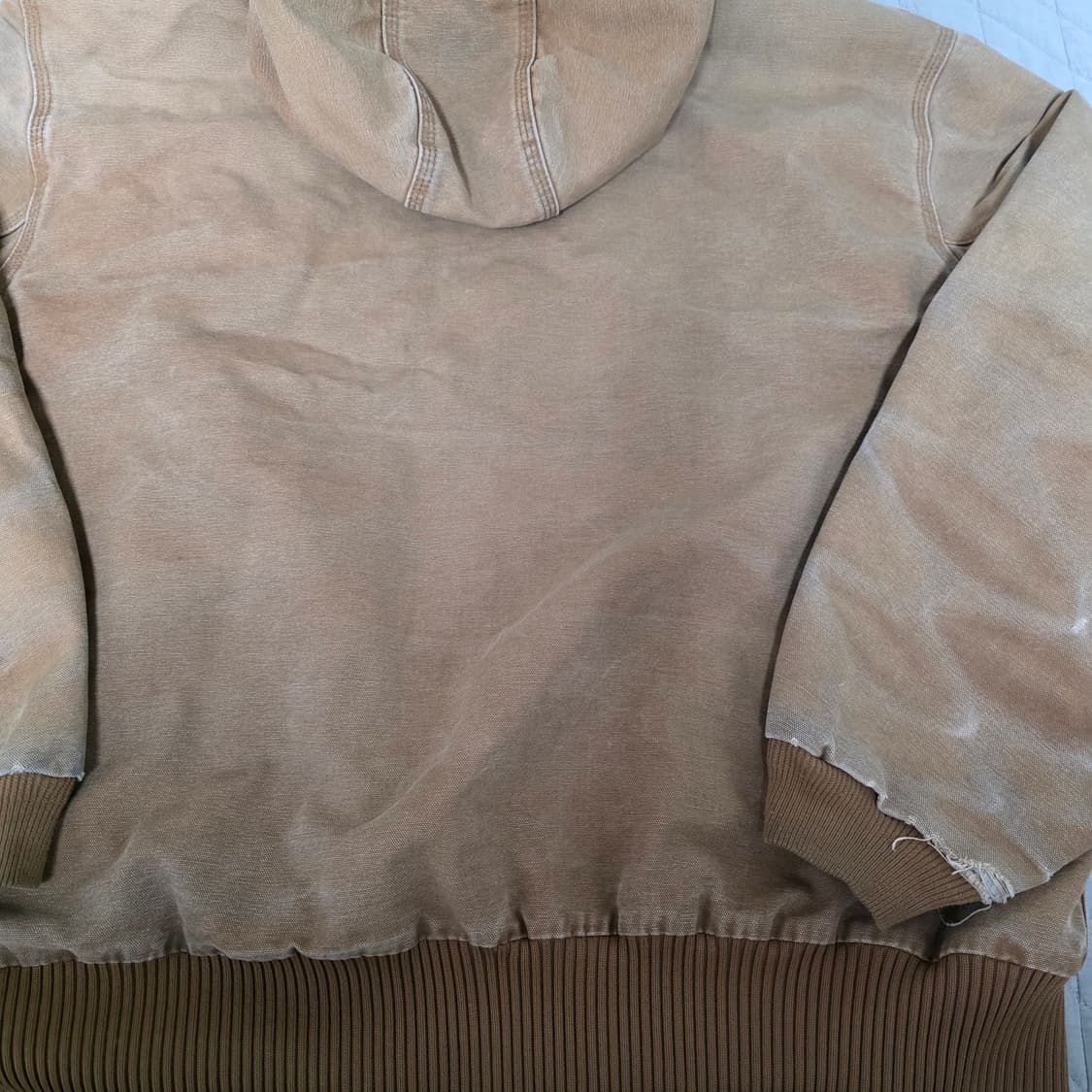 [2XL] 00s 빈티지 칼하트 j130 BRN 트래쉬드 페이드 워크자켓 상품이미지6