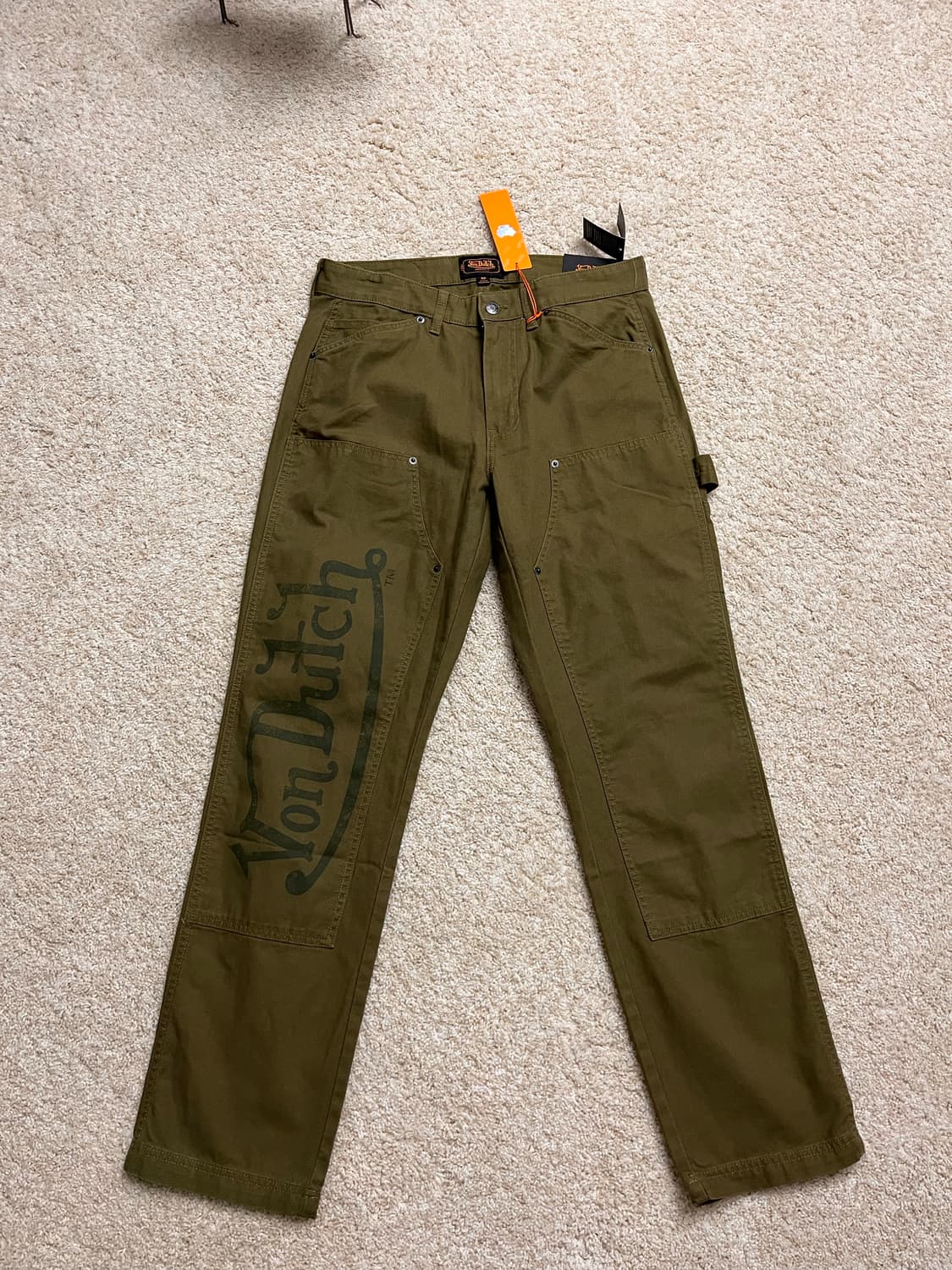 [새상품/32*30] 본더치(Von Dutch) 모스 그린 더블니 상품이미지7