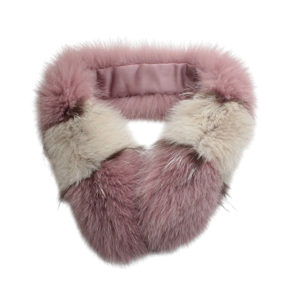 투톤 폭스 퍼 넥 워머 상품이미지2