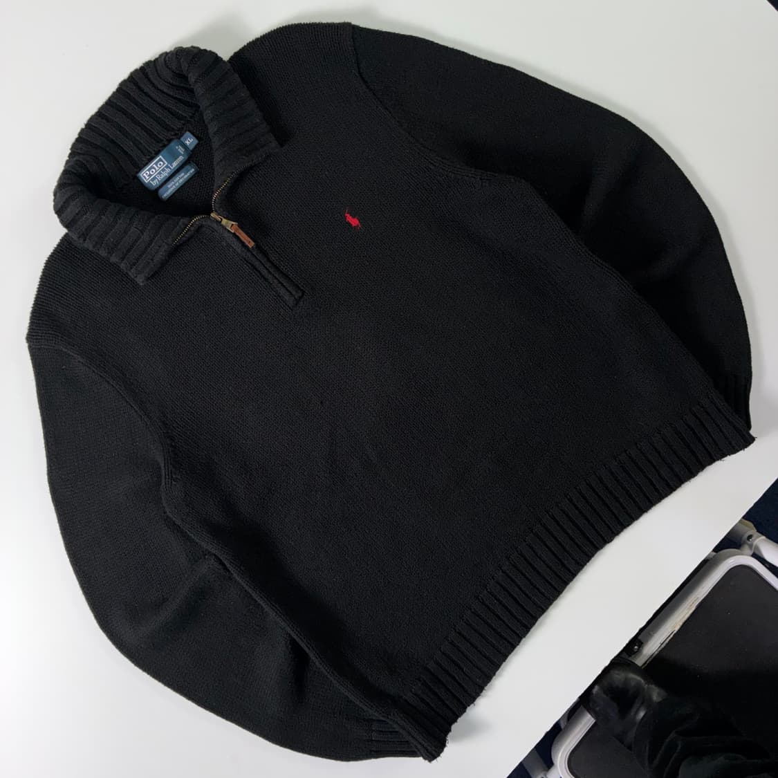 Polo 폴로 랄프로렌 블랙 쿼터집업 니트 상품이미지2