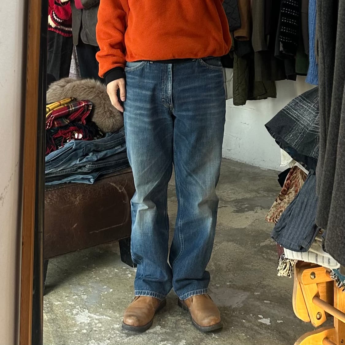 (착용컷) Lee RIDERS 0201 데님 팬츠 (남성용 32) 상품이미지3