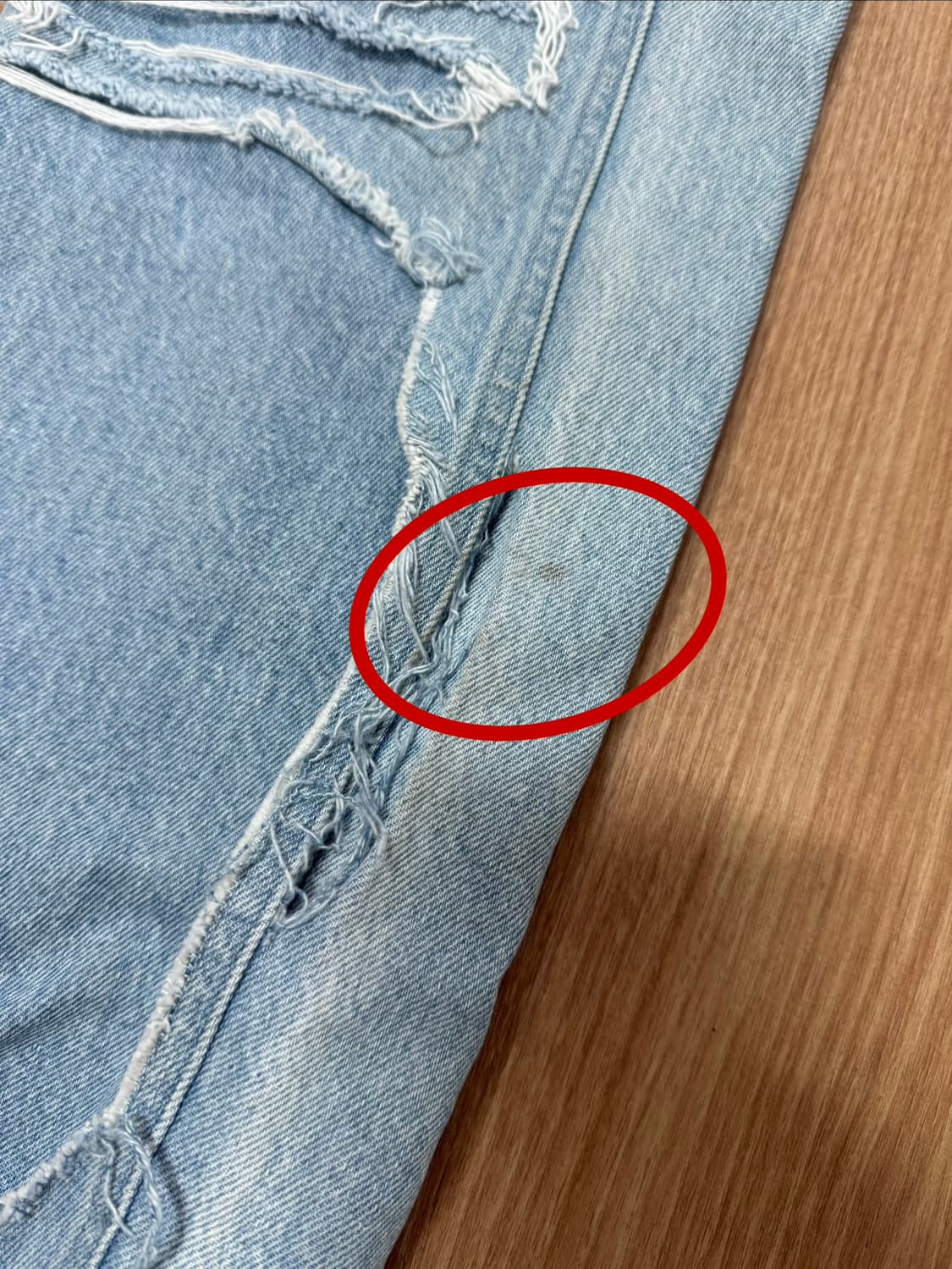 [35] 20ss 라프시몬스 디스트로이드 레이어드 진 연청 상품이미지2