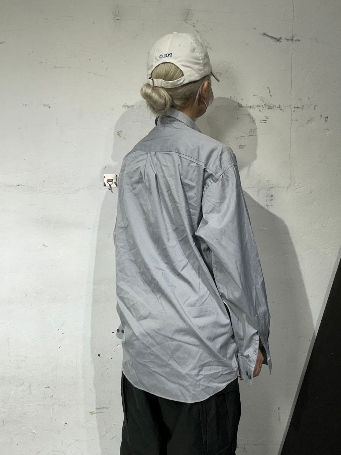 입생로랑 그레이 오버핏 셔츠 L 상품이미지3