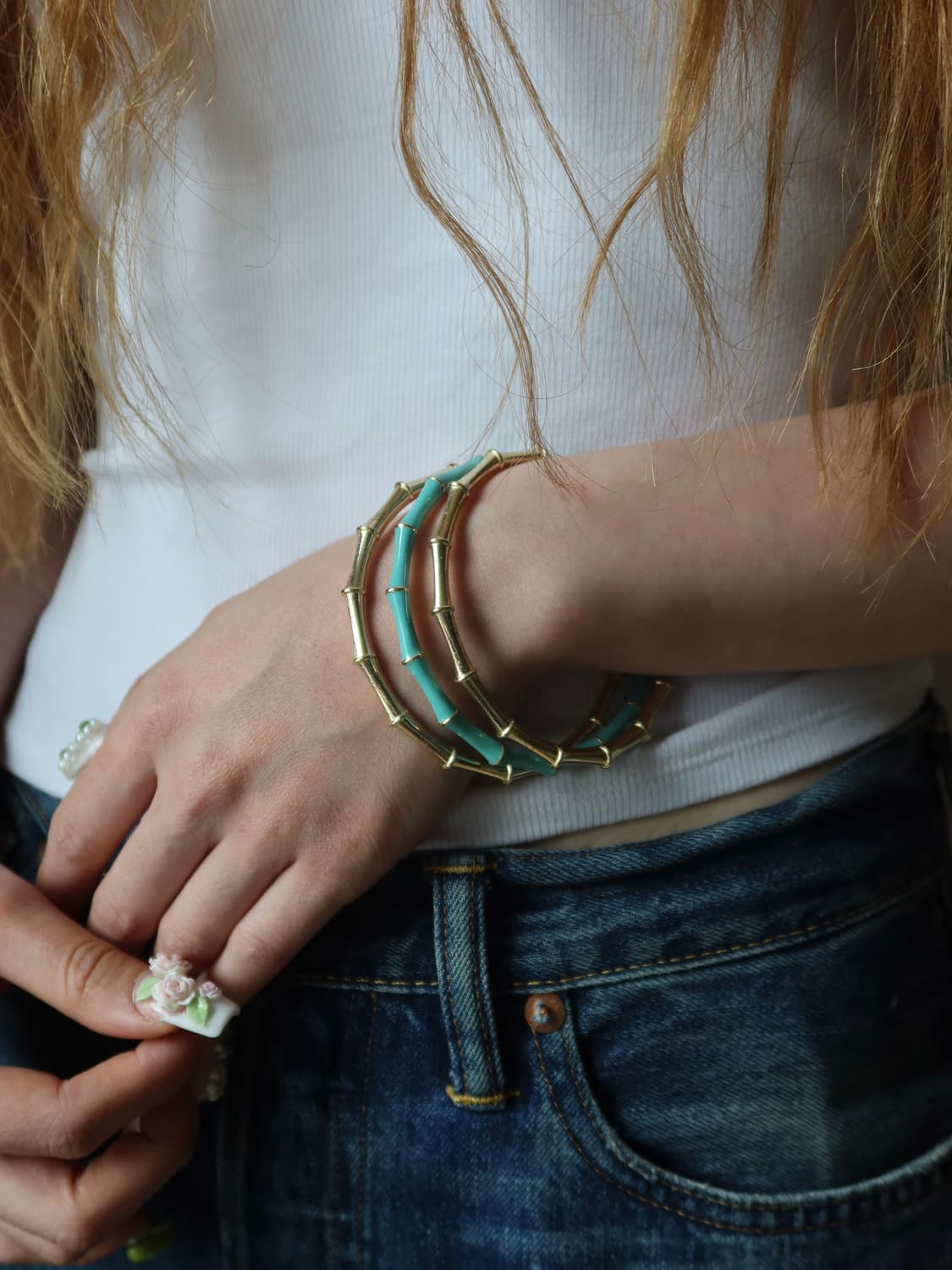 turquoise frame bangle set 상품이미지3