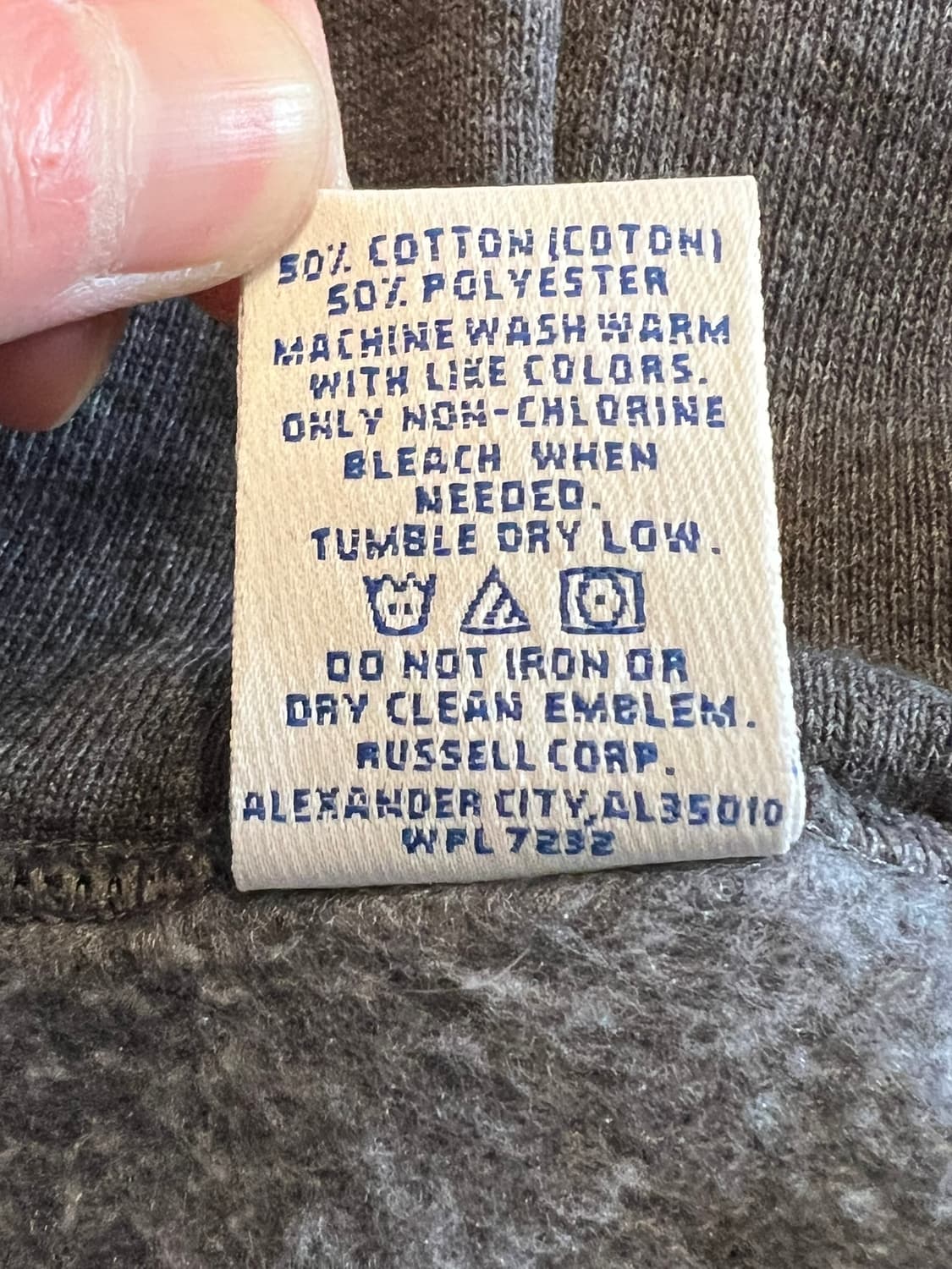 90's [M] 러셀 애슬레틱 빈티지 풀집 후드집업 블랭크 스웻 상품이미지9