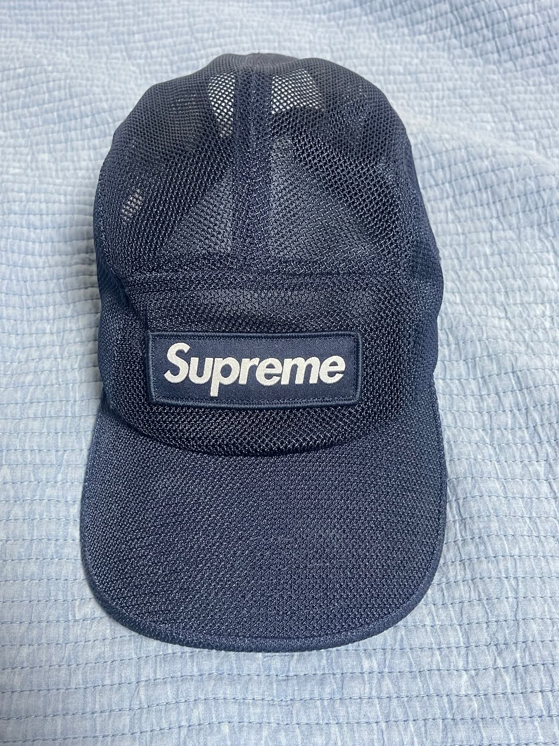 슈프림 캠프캡 박스로고 23SS 메쉬 코듀라 네이비 상품이미지1
