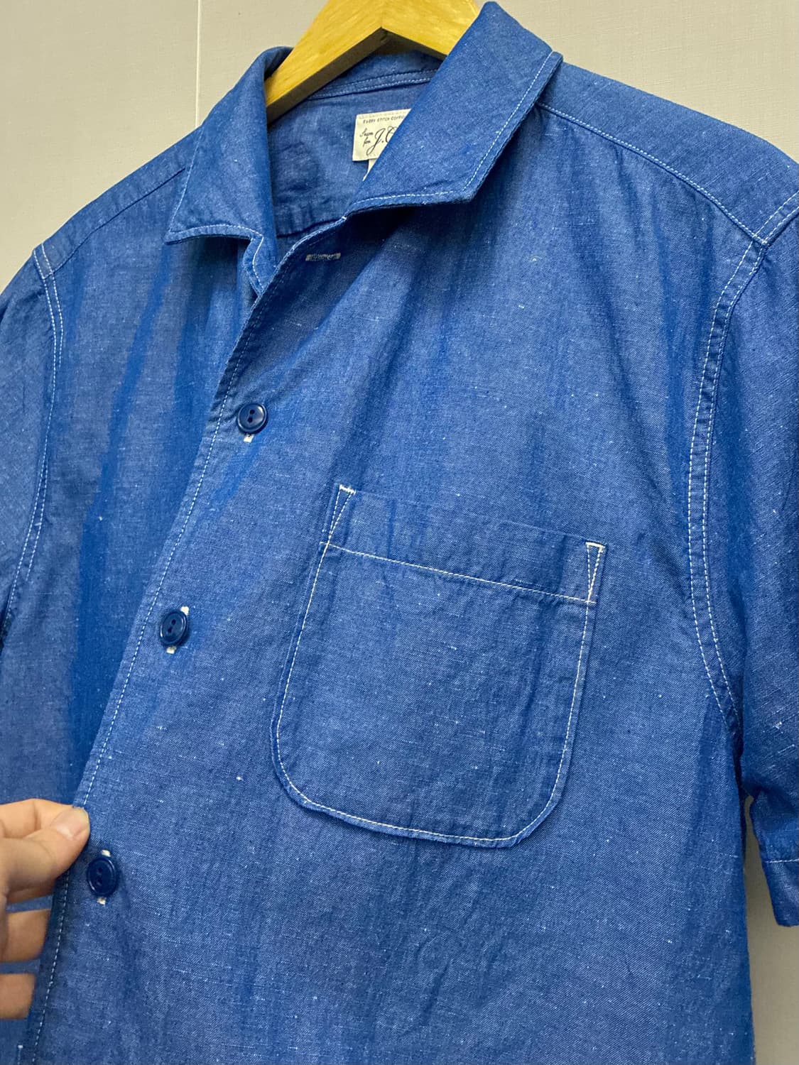 (L/103)J.Crew 제이크루 3포켓 샴브레이 데님 워크셔츠 블루 상품이미지6