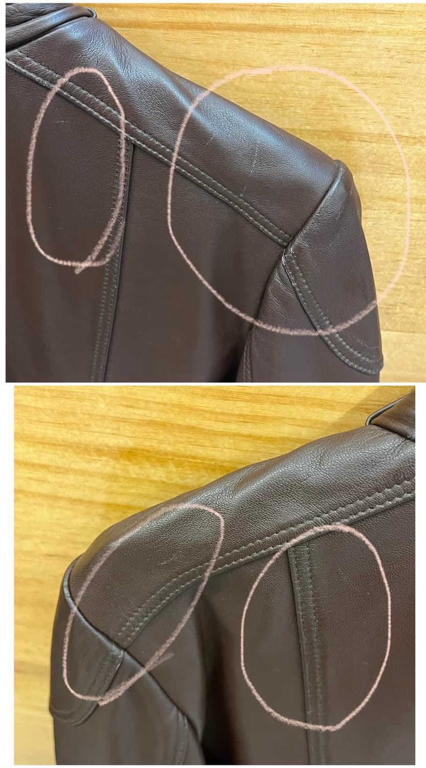 빈티지 양가죽 레더 자켓 브라운 66 #csz4002  상품이미지8