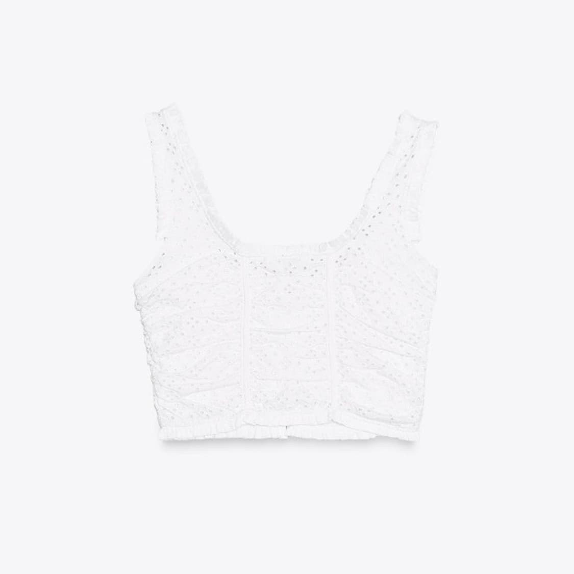 zara 자라 자수 펀칭 탑 화이트 상품이미지6