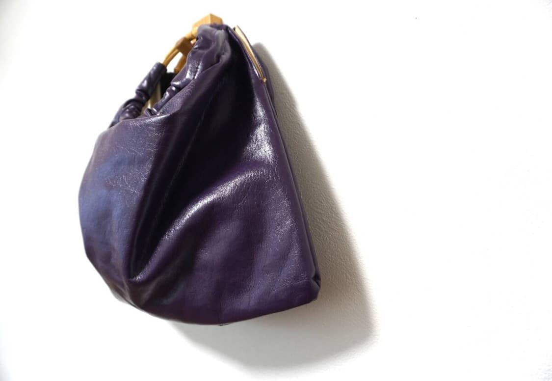 꼼데가르송 대나무 핸들 레더 호보백 상품이미지3