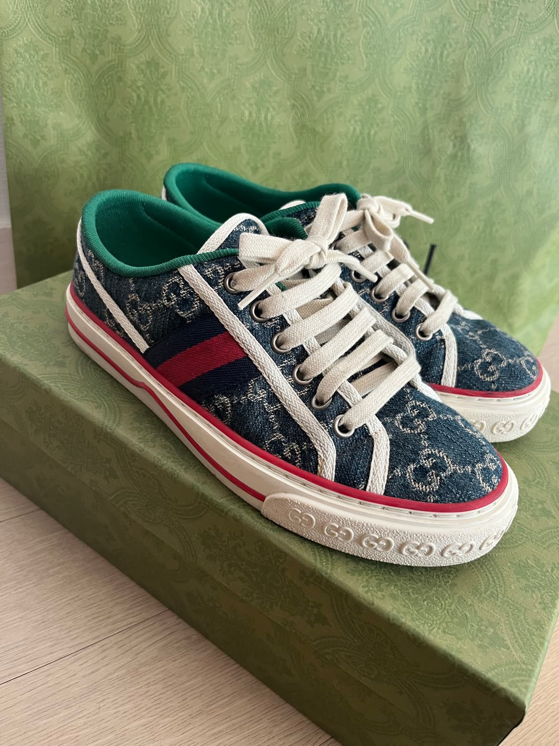 구찌 GG 테니스 데님 1977 스니커즈 35 상품이미지3