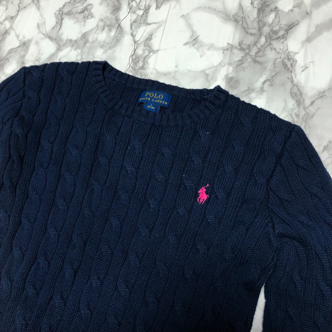 폴로 랄프로렌 꽈배기 니트 네이비 깔끔 상품이미지2