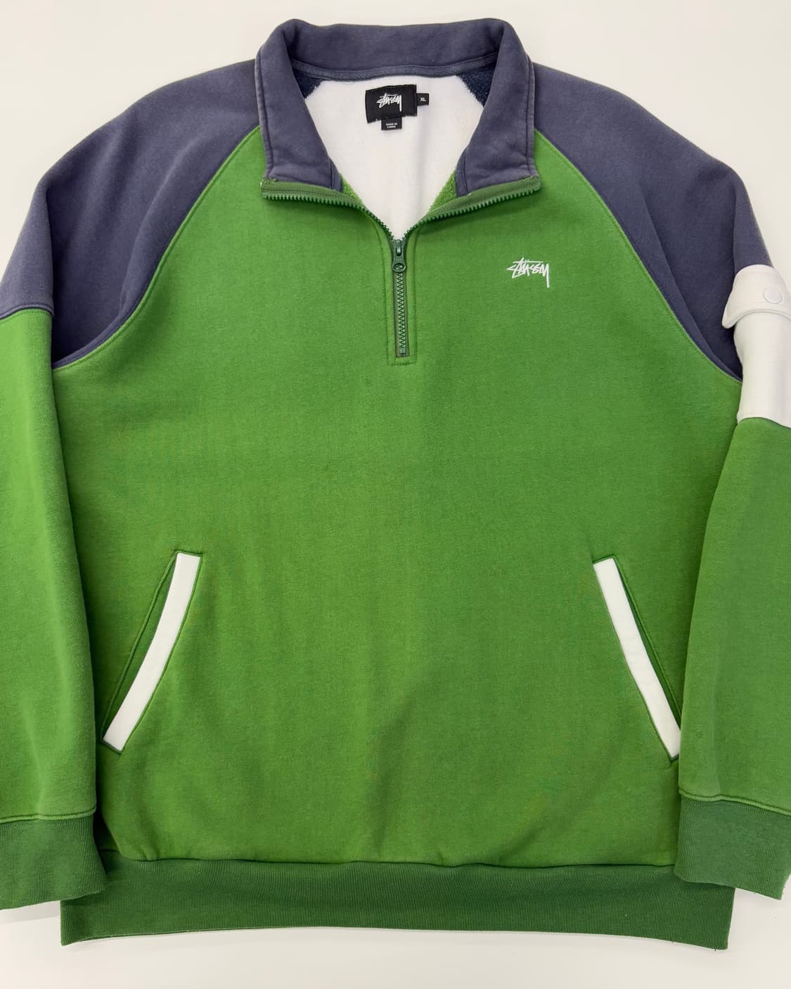 Stussy 스투시 배색 반집업 맨투맨 상품이미지2