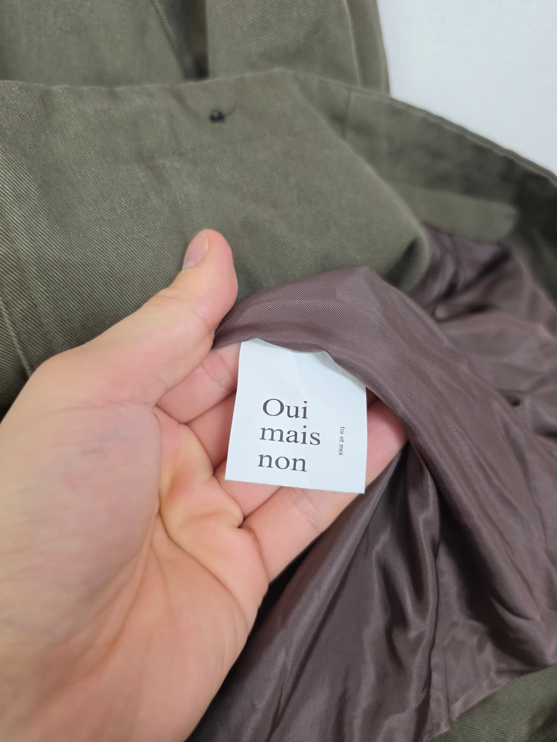 위메농 카키 트렌치 자켓 상품이미지7