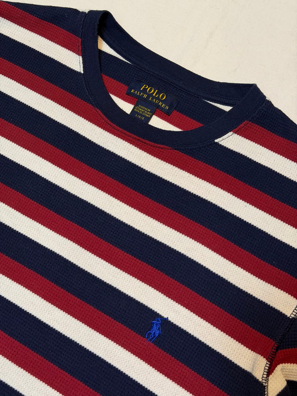 희귀) 폴로 랄프로렌 버건디 와플 써멀 롱슬리브 상품이미지2