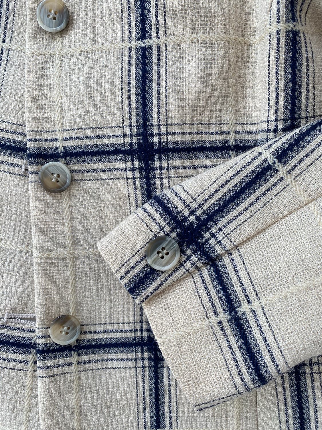 빈티지 플래드 라운드넥 울 재킷 (Italian Fabric) 상품이미지7