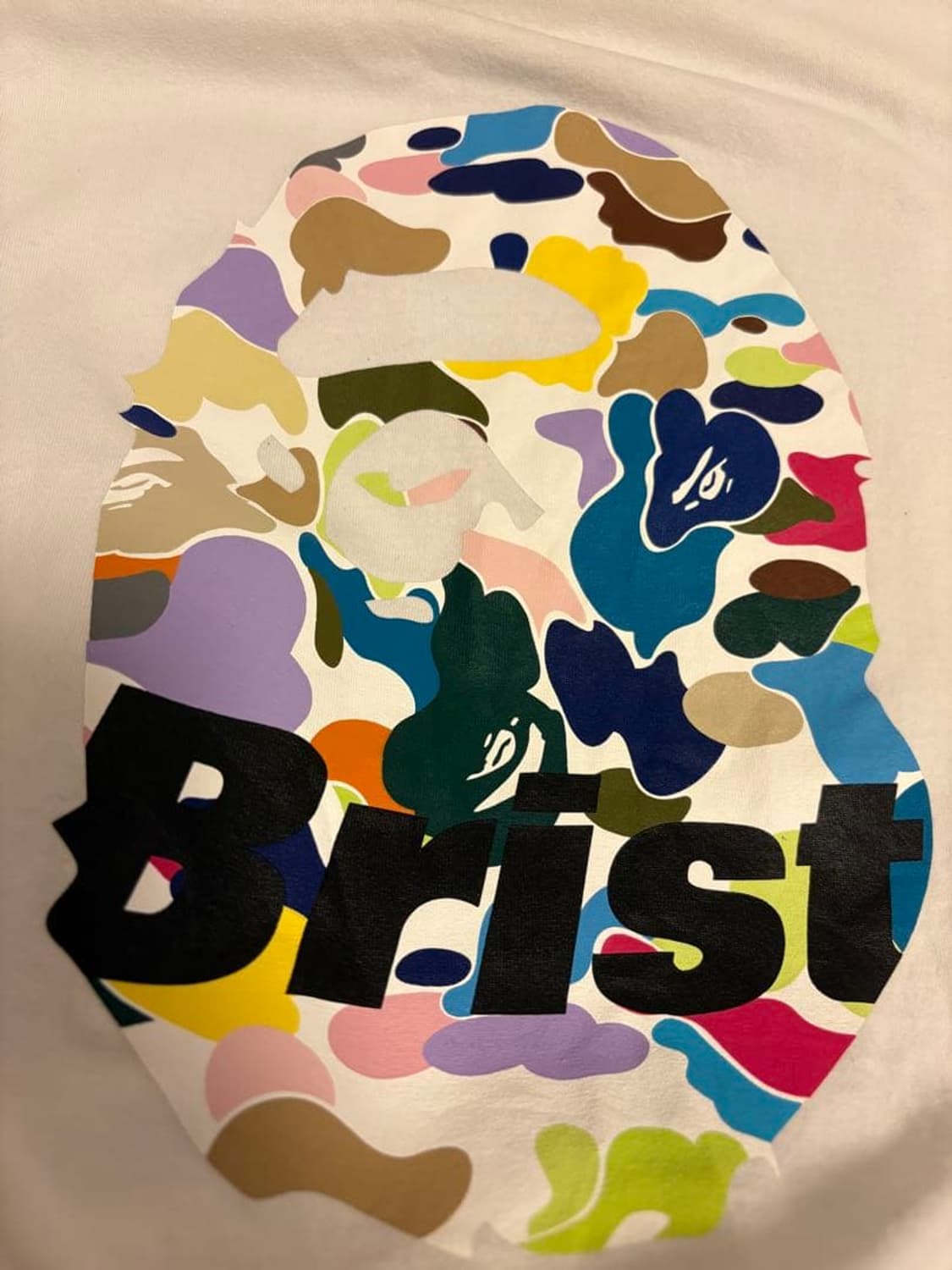 베이프 X F.C.R.B. 에이프 헤드 롱슬리브 티셔츠 화이트 상품이미지3