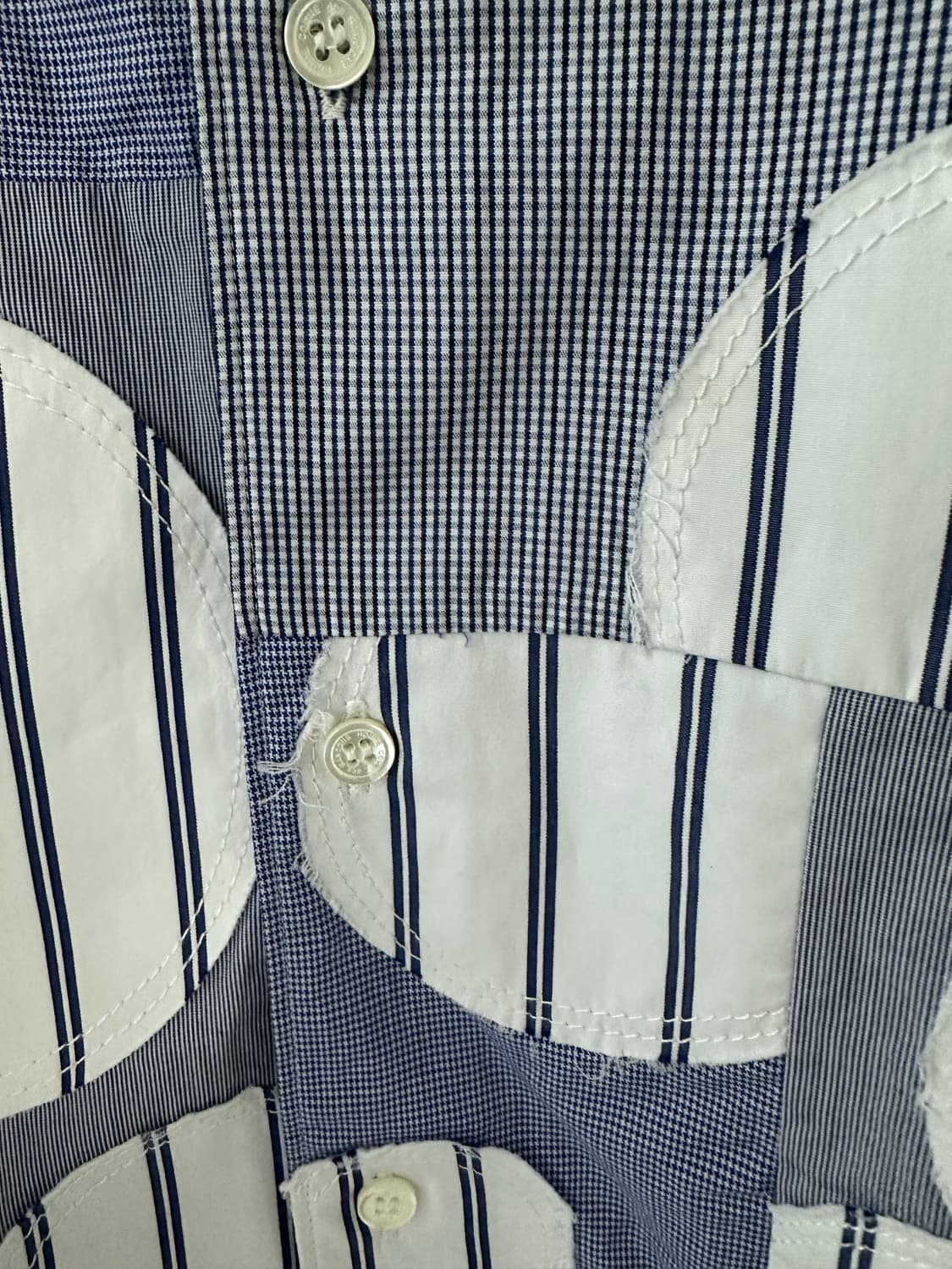 15AW 꼼데가르송 옴므 패치워크 셔츠 Xs 상품이미지3