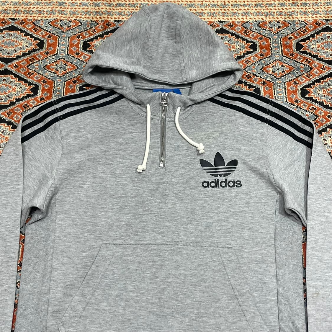 아디다스 오리지널 파이어버드 그레이 반집업 후드티셔츠 여성95 상품이미지2