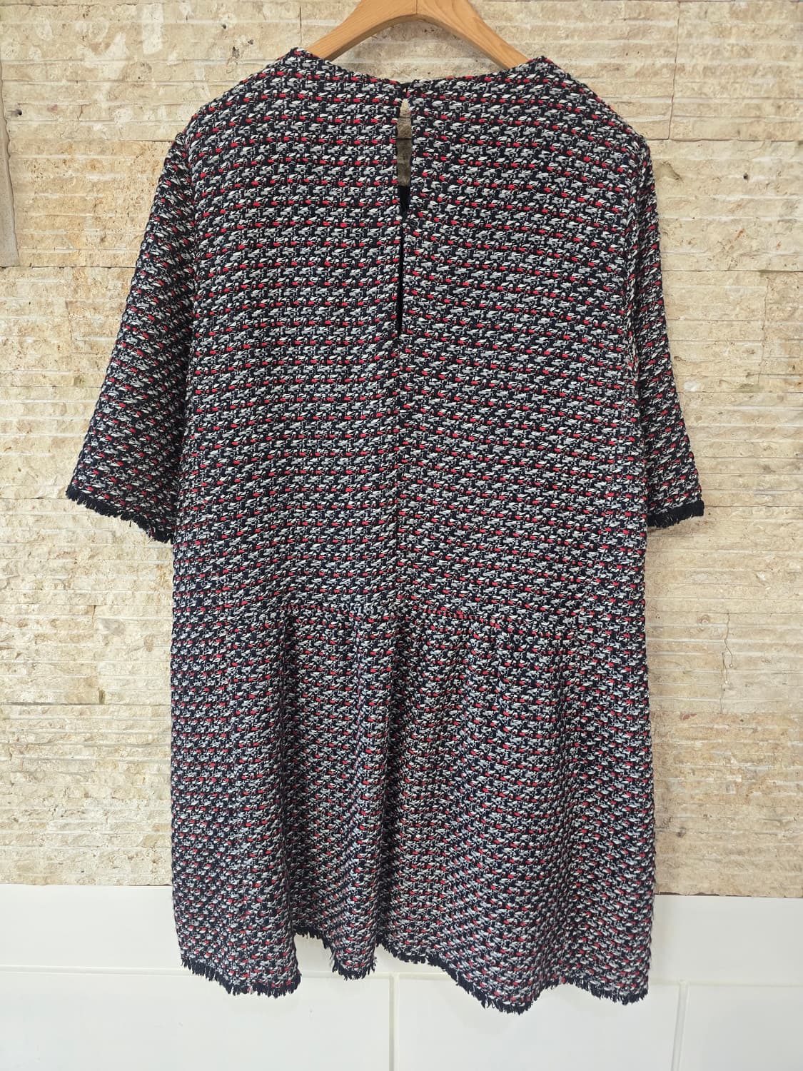 자라 트위드 반팔 원피스 M 상품이미지3