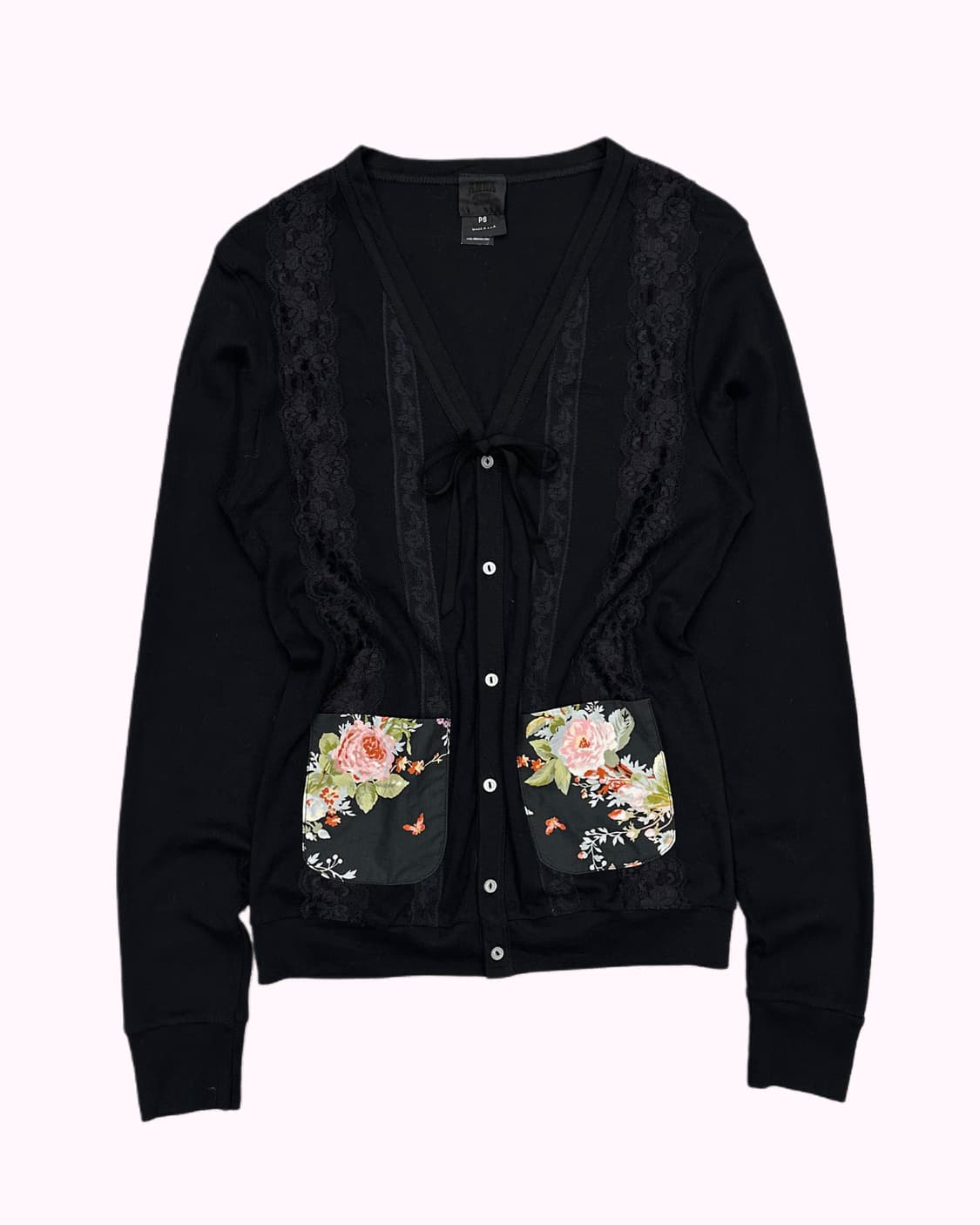 lace ribbon flower poacket cardigan 상품이미지2