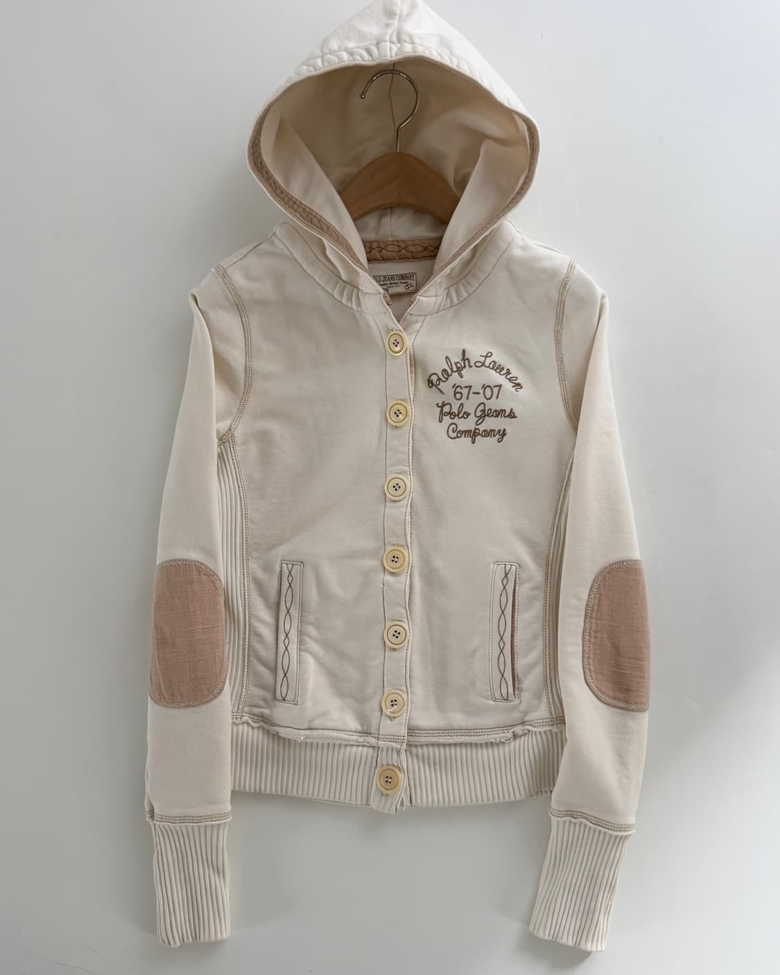 Polo Jeans 폴로 진스 아이보리 후드 버튼 가디건 상품이미지4