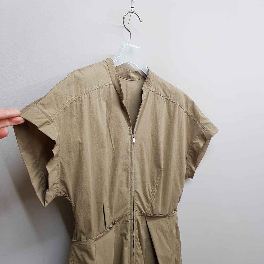 한섬 시스템 집업 플레어 원피스 82-94-160사이즈 상품이미지3