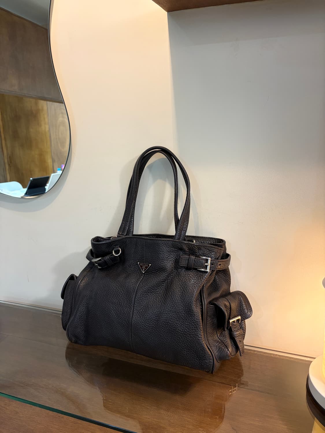 PRADA 프라다 비텔로 사이드 포켓 토트백 상품이미지1