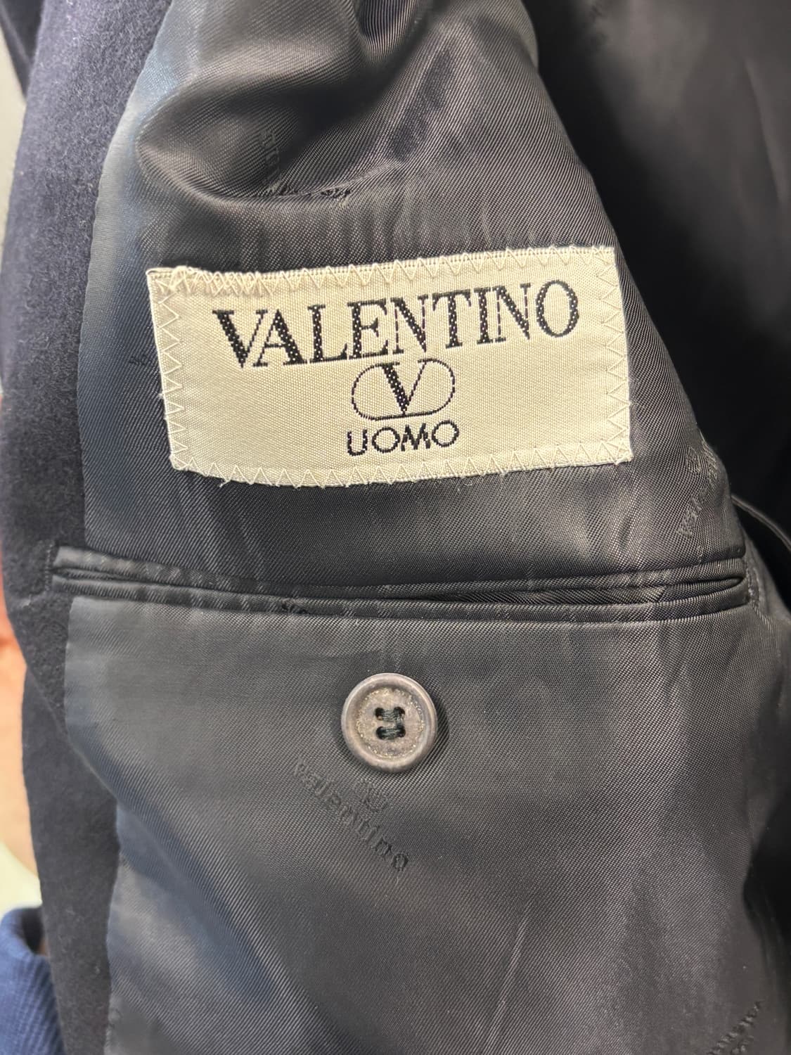 VALENTINO 클래식 캐시미어 100코트 블랙 L 상품이미지5
