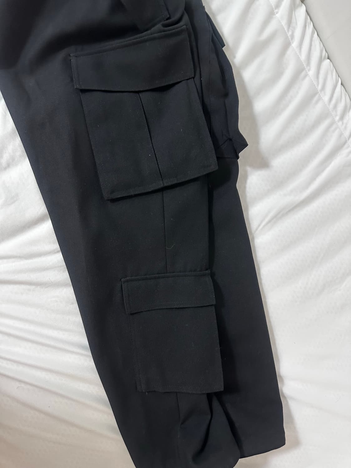 준지 블랙 울 카고팬츠 44,48 상품이미지3