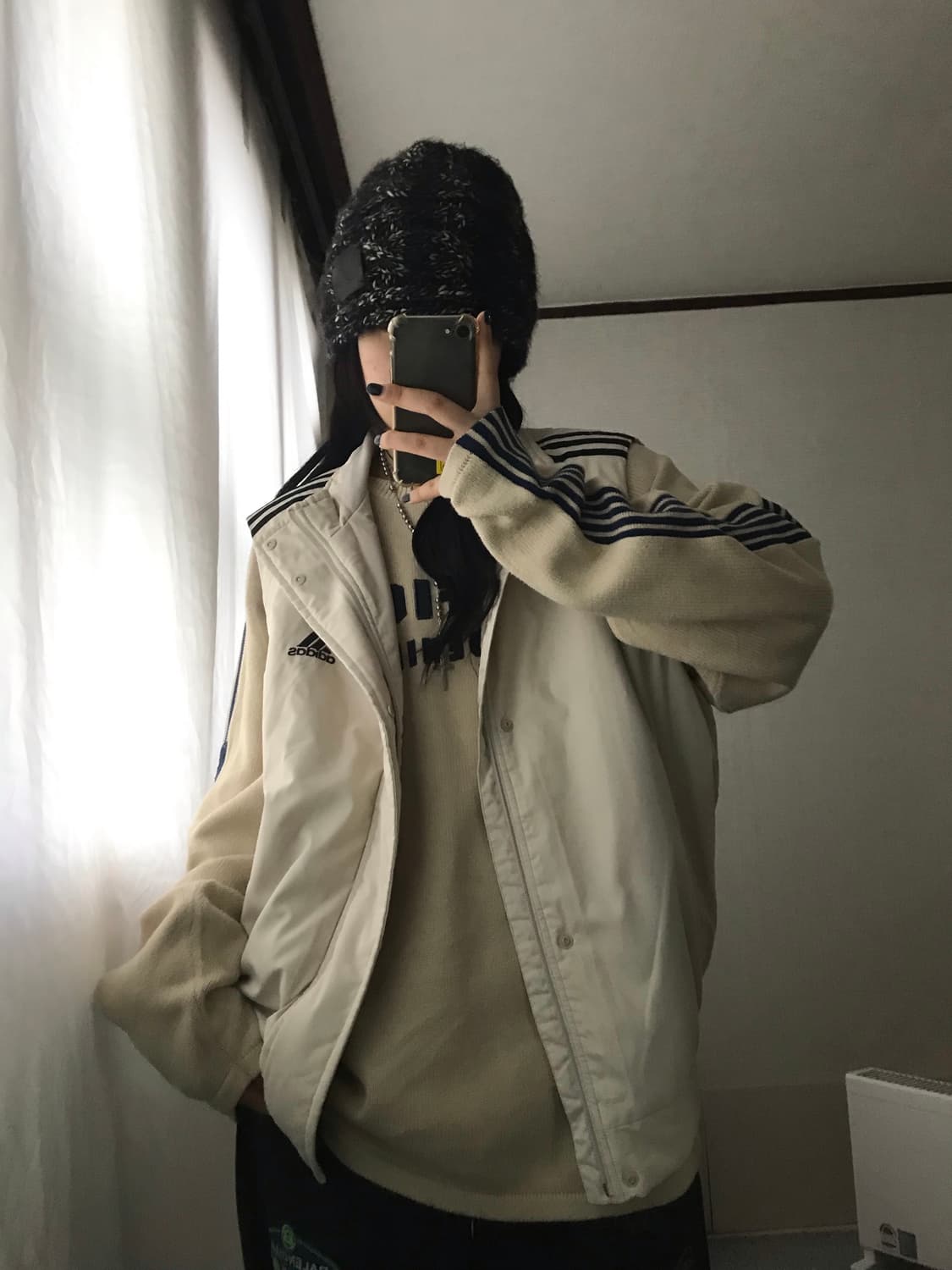 아디다스 00s 아이보리 조끼패딩 상품이미지3