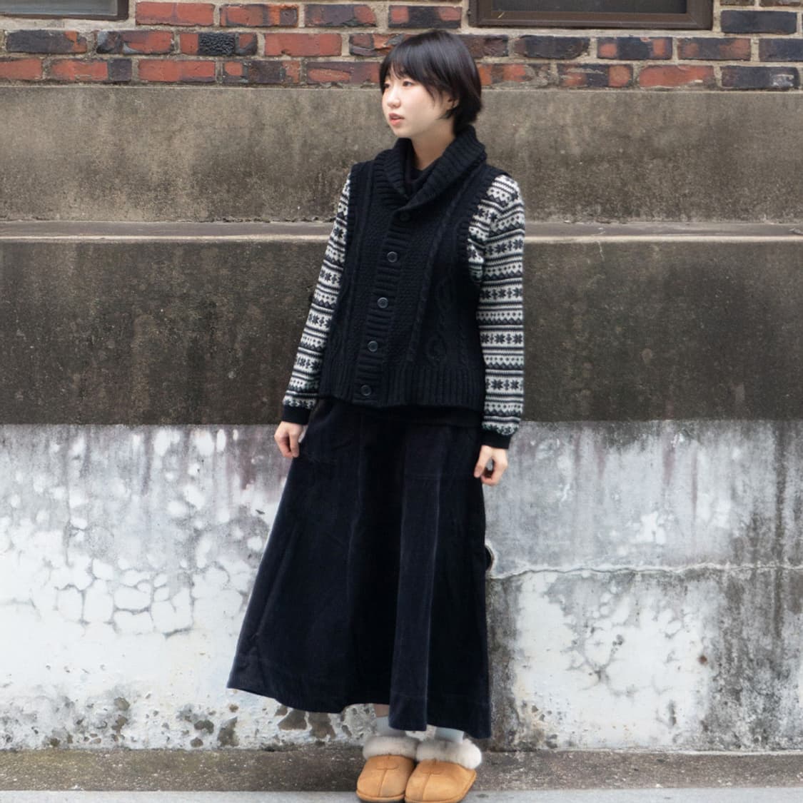 [NIKO AND …] 코듀로이 롱스커트 (BLACK) 상품이미지9