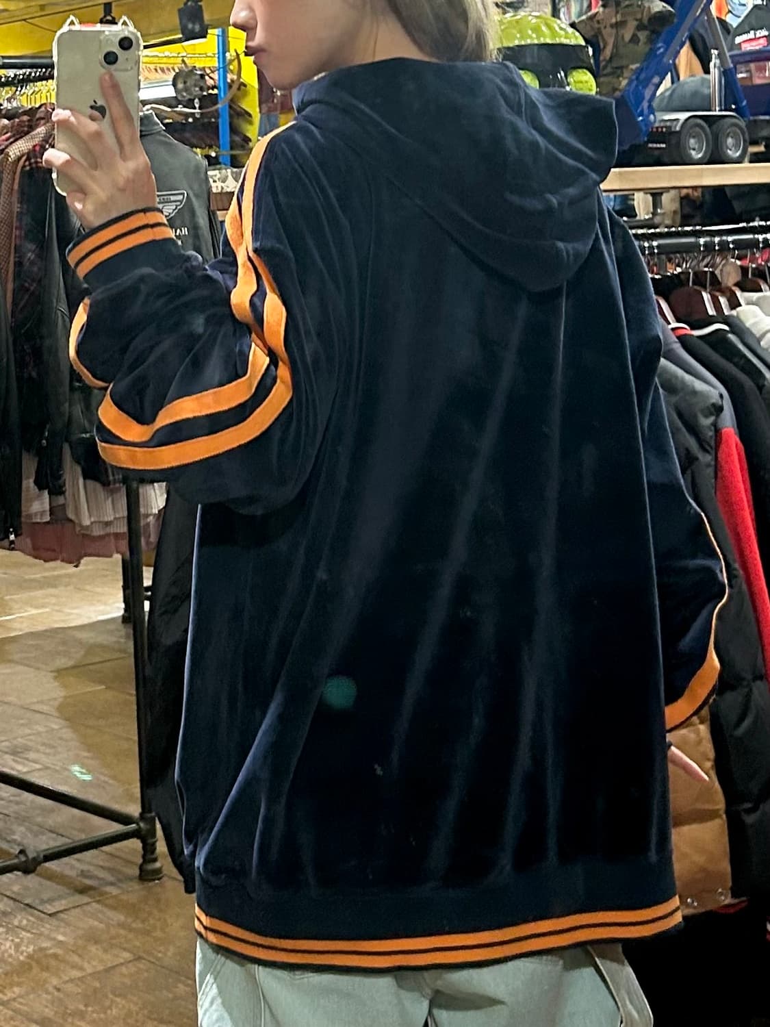 [HI] VTG 벨벳 후드집업 상품이미지5