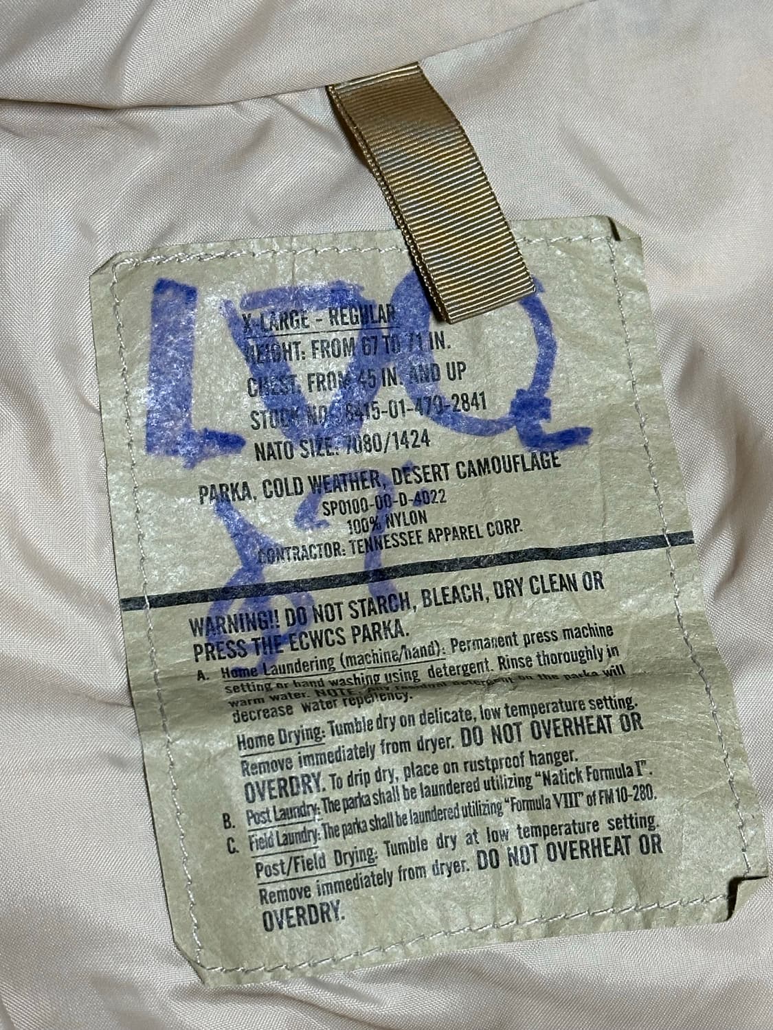 00s 미군 오리지널 ecwcs gen1 데저트카모 고어텍스 파카 상품이미지3
