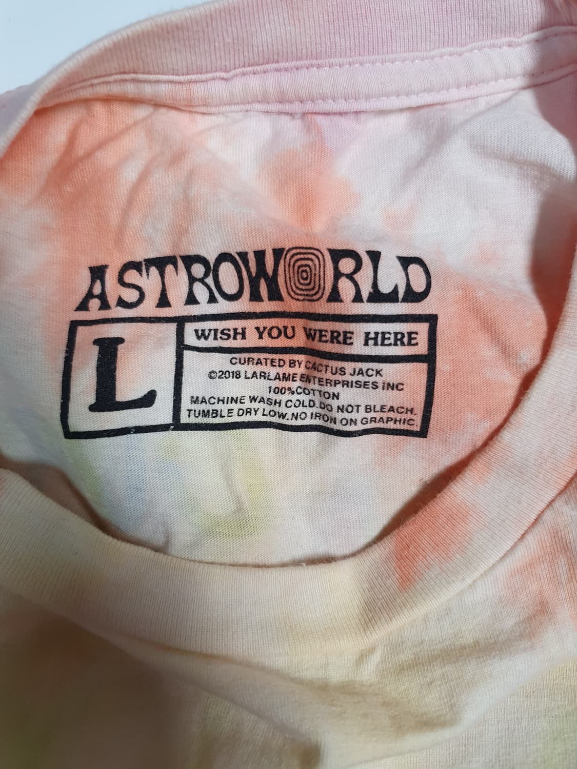 트레비스 스캇 Astroworld 티셔츠 L. 1100297 상품이미지6