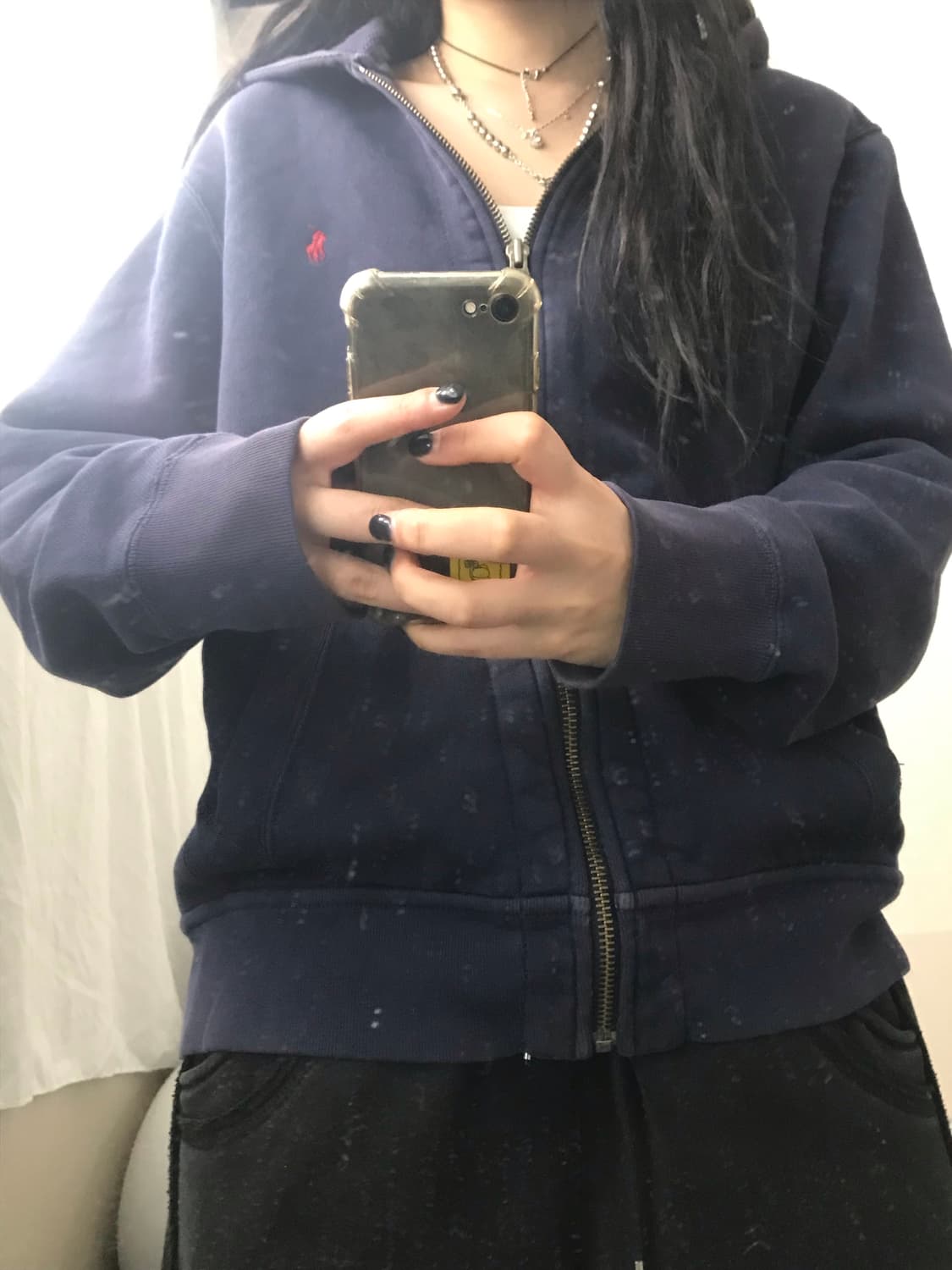 폴로 네이비 스웻 후드집업 상품이미지4