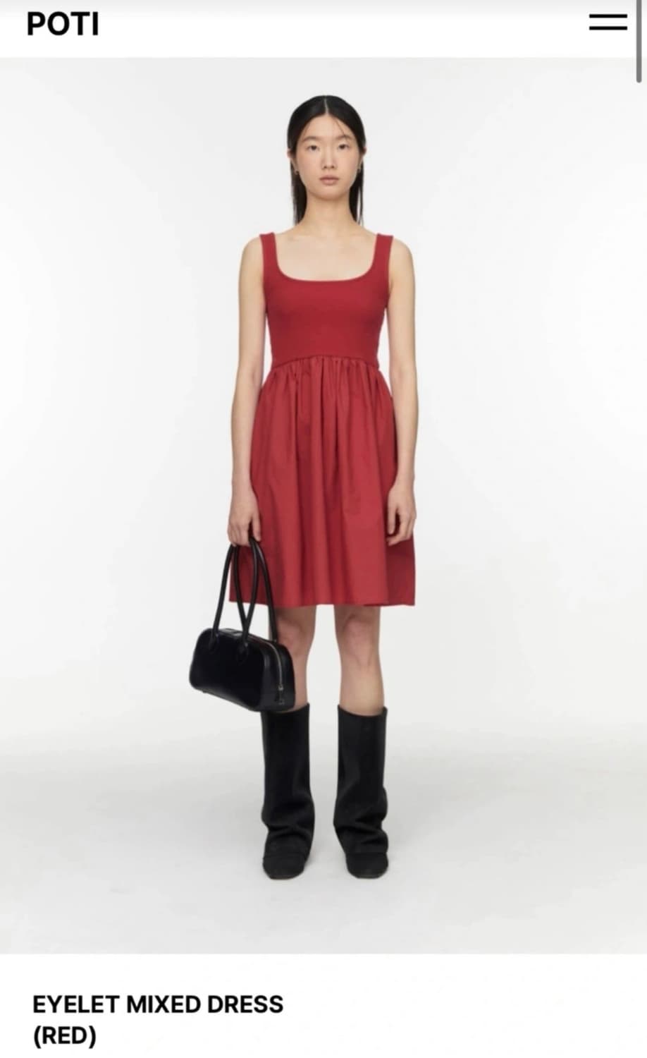 포티 레드 원피스 상품이미지1