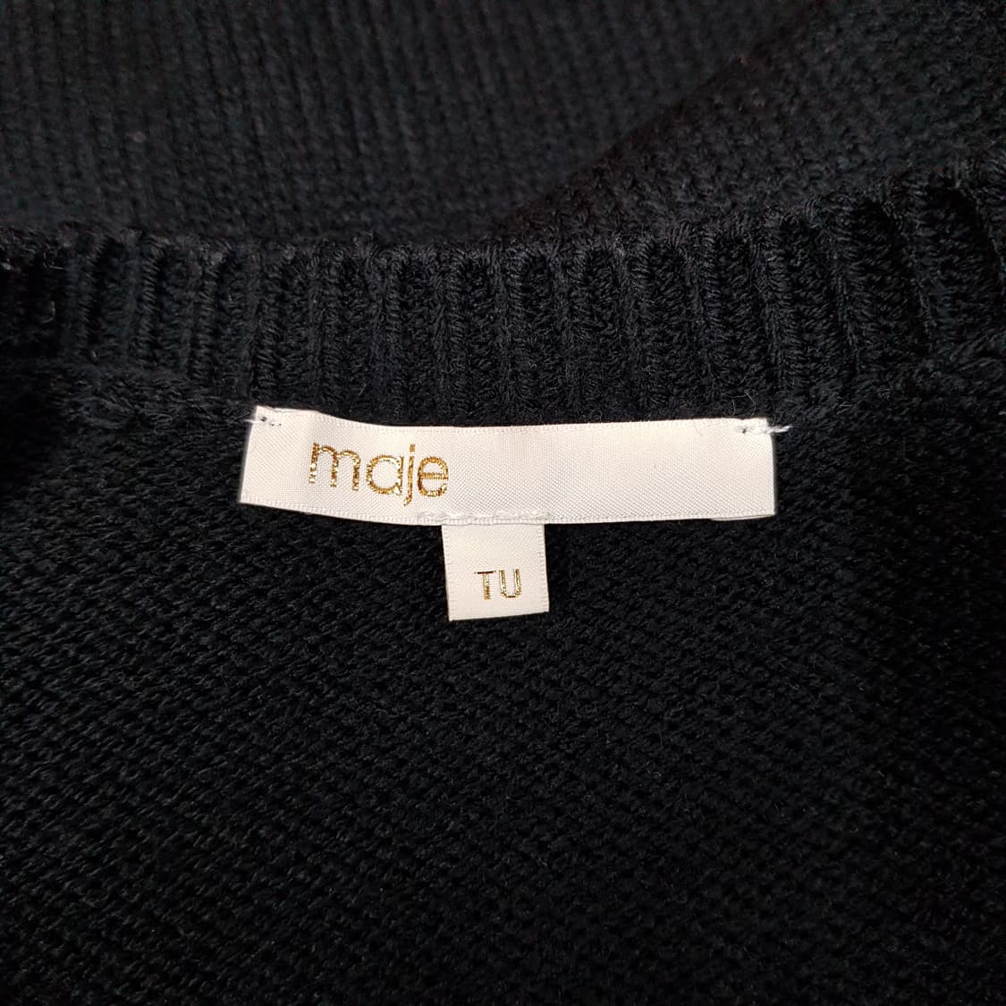 마쥬 maje 스트라이프 레터링 스팽글 니트 TU사이즈 상품이미지6