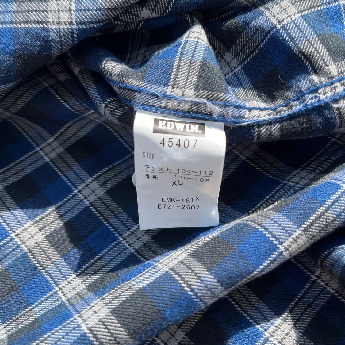 EDWIN(BODY FIRE) 체크셔츠 (실측확인) 상품이미지5