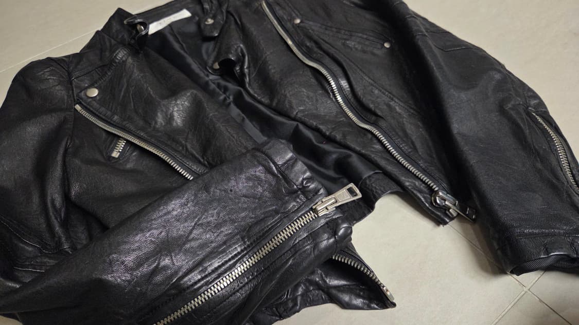 TIME  타임  천연 양가죽 라이더 가죽 자켓  상품이미지5